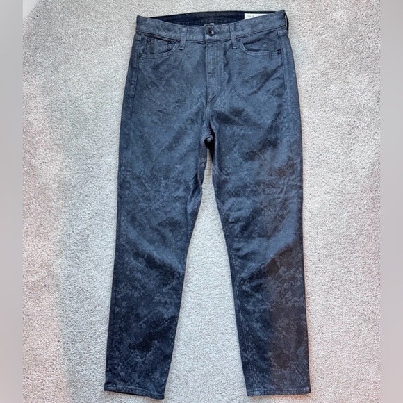 Rag & Bone Nina Coated Snake Jeans Black 28 - Picture 6 of 11